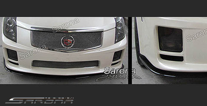 Custom Cadillac CTS Front Bumper Add-on  Sedan Front Add-on Lip (2003 - 2007) - $299.00 (Manufacturer Sarona, Part #CD-001-FA)